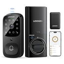 LOCKZO SMART LOCK WITH CAMERA 3-IN-1 WIFI DOORBELL KEYLESS ENTRY DOOR LOCK BLACK - Like New