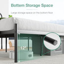 NOVILLA 14" Metal Platform Bed Frame w/ Modern Headboard Easy Assembly - Black - Like New