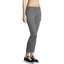 HANES WOMEN'S HANES STRETCH JERSEY LEGGINGS SIZE: LARGE - CHARCOAL HEATHER - Like New