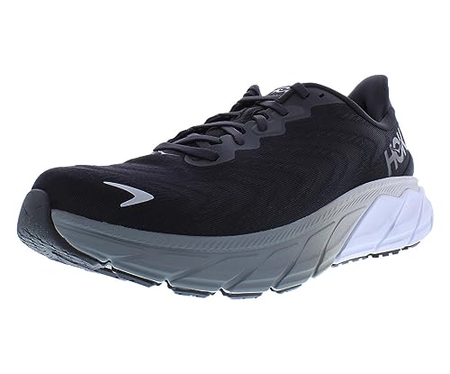 1123198 HOKA ONE ONE Men's Road Running Shoe Black White Size 6.5W - Like New