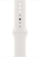 APPLE WATCH 6 GPS CELL 44MM TITANIUM CASE WHITE BAND MJ463J/A - SILVER - Like New