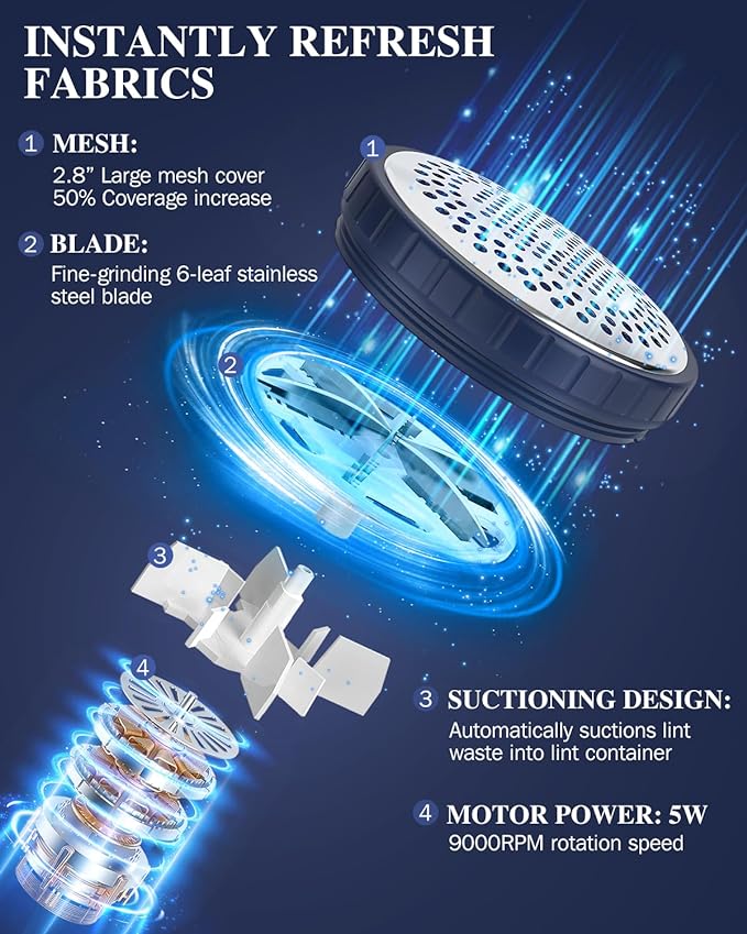 BEAUTURAL Sweater Fabric Shaver Home-Edition Powerful - Scratch & Dent