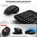 GENERIC WIRELESS KEYBOARD MOUSE COMBO 2.4G WAVE KEYS ERGONOMIC KEYBOARD/PC - Like New