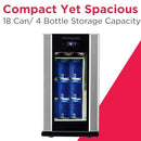 FRIGIDAIRE EFMIS567 AMZ Retro Mini Drink Fridge- Stainless Steel - Like New