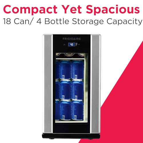 FRIGIDAIRE EFMIS567 AMZ Retro Mini Drink Fridge- Stainless Steel - Like New