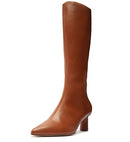 Arezzo Women's Leny Boot Mid Block - Brown - Size 7.5 - Like New