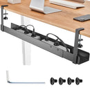 Length Adjustable Black Under Desk Cable Management Tray Up to 47’’ No Drill - Brand New