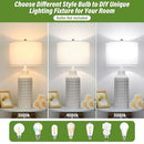 Set of 2 Farmhouse Ceramic Table Lamps, 26" Bedside Nightstand Lamps - White - Like New