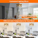 BRIGHTEVER 2-LIGHT GOLD CLOSE TO CEILING LIGHT FIXTURE - GOLD - Like New