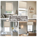 Madison Park Roman Shade 35x64, Blackout Blind, Cordless, Sheen Ivory - Brand New