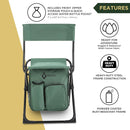 ARROWHEAD OUTDOOR KKS0276U Multi-Function 3-in-1 Compact Camp Chair - GREEN Like New