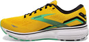 BROOKS MEN'S GHOST 15 NEUTRAL RUNNING SHOE 10.5 - Lemon Chrome/Black/Sedona Sage - Like New