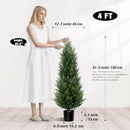 Vitalismo Artificial Topiary Cedar Trees 4FT Tall 2 Sets for Outdoor/Indoor - Like New