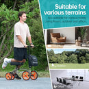 ELENKER Steerable Knee Scooter, Basket, Dual Braking System - Champagne/Black - Like New