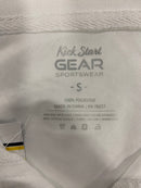 KICK START GEAR MEN MOISTURE WICKING PIQUE POLO SHIRT - SIZE: SMALL - WHITE - Brand New