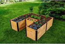 Vita Mezza 6' x 6' Cedar Wood Keyhole Garden, Composting Basket, VT17707 - BROWN - Like New