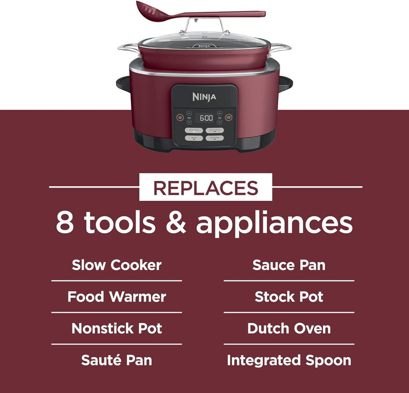 Ninja MC1000 Foodi Possible Cooker 8-in-1 8.5 Quart Multi-Cooker - CHERRY Like New