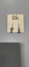 THE SAK DANGLE, HAMMERED, CIRCLE EARRINGS - SILVER - Brand New