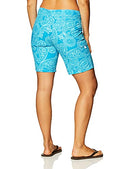 KANU SURF WOMEN'S MARINA UPF 50+ ACTIVE SWIM BOARD SHORT SIZE 8 LANAI BLUE - Like New