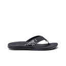 REEF WOMEN'S REEF SANTA ANA FLIP FLOP SANDALS SIZE 7 BLACK/WHITE - Brand New