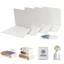STORAGE MANIAC FLOATING BOOK SHELVES WALL MOUNTED BOOKSHELF 4 PACK - WHITE - Like New