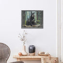 YOSHANA Black Bear Wall Art Window Animal Canvas Prints Forest Bears Pictures - Brand New