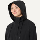 AMAZON ESSENTIALS WOMEN'S LONG HOODED RAIN JACKET WOMEN XS BLACK - Like New