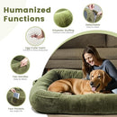 VACQUEEN EXTRA LARGE DOG BED - 72"x48"x10" Washable Floor Beds - ARMY GREEN - Like New
