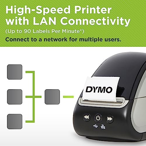 DYMO LABELWRITER 550 TURBO LABEL PRINTER LABEL MAKER 2112553 - BLACK - Like New