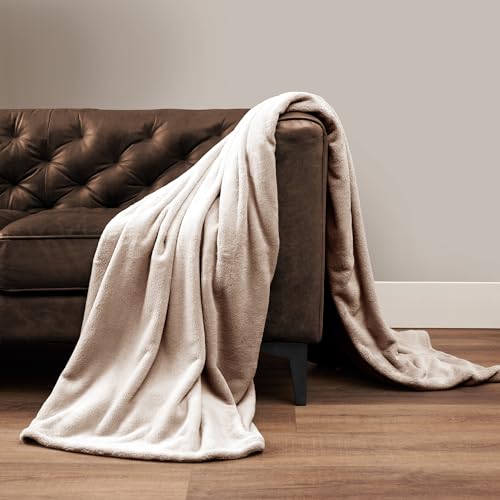 NORTHWEST STORE ASHFORD HOME COZY WARMWELL BLANKET MOONLIGHT TAUPE - FULL - Like New