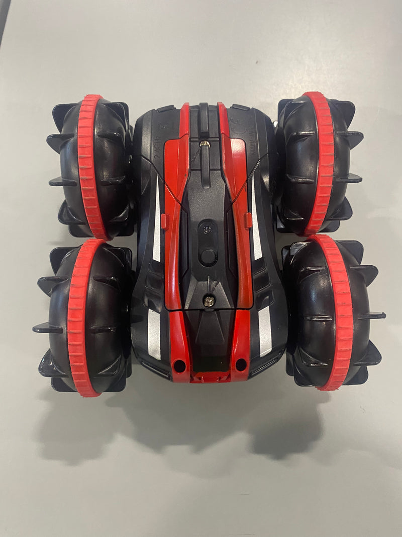 AMPHIBIOUS RC CAR REMOTE CONTROL KIDS 4WD 2.4GHZ 2 IN 1 RC STUNT CAR - BLACK/RED - Like New