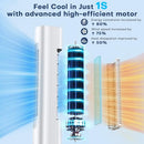 MYICY EVAPORATIVE AIR COOLER 35" WINDOWLESS AIR CONDITIONER PORTABLE - WHITE - Like New