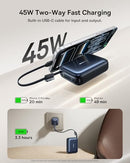 BASEUS PICOGO AC22 MINI POWER BANK, 20000MAH 45W PD, E00294 - MIDNIGHT BLACK - Like New