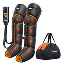 JZBRAIN LEG MASSAGER WITH HEAT AND COMPRESSION : FOOT AND CALF - BLACK/ORANGE - Like New