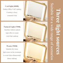 ROWNYEON Travel Makeup Train Cases with Light Up Mirror, Large Makeup Bag White - Like New