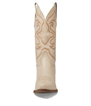 B0CBX9KRGQ Dingo Womens Out West Embroidered Snip Toe Pull On, Size 7, Beige - Brand New
