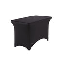 ICEBERG IGEAR STRETCH FABRIC TABLE COVER, FIT 4' TABLE, 24" W X 48"L - BLACK - Like New