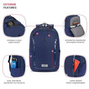 SWISSGEAR SHIELD LAPTOP BACKPACK, NAVY, 18.5"X12"X6" - NAVY - Brand New