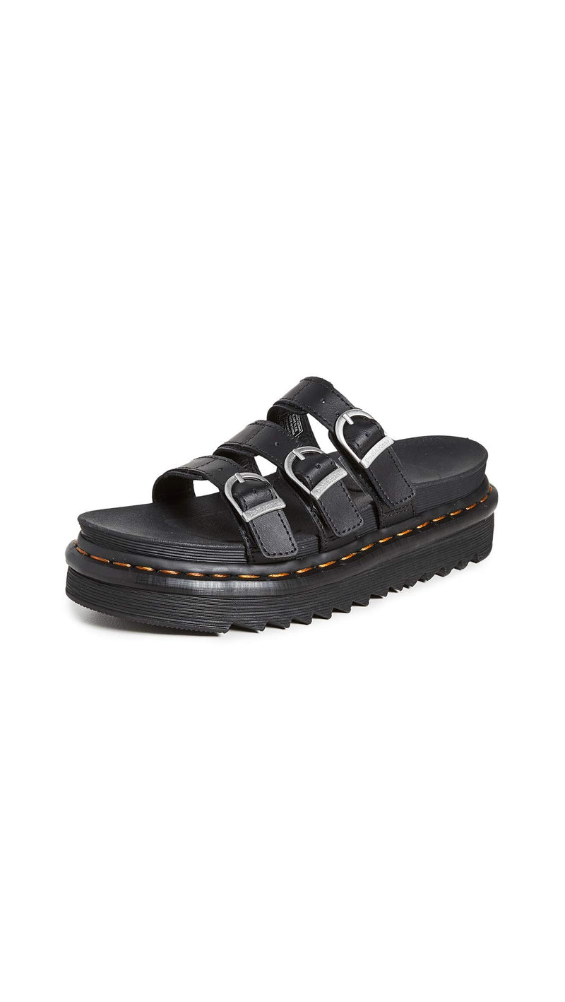25456001 DR MARTENS WOMEN'S BLAIRE SLIDE BLACK HYDRO - SIZE 11 (AU/UK W9) - Brand New