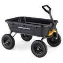 GORILLA CARTS HEAVY DUTY 12 CU FT POLY YARD DUMP WHEELBARROW, GCG-12 - BLACK - Like New