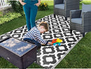 BalajeesUSA Outdoor Rugs - 2 PK 5x7 Grey, Reversible Plastic Straw mats - Brand New