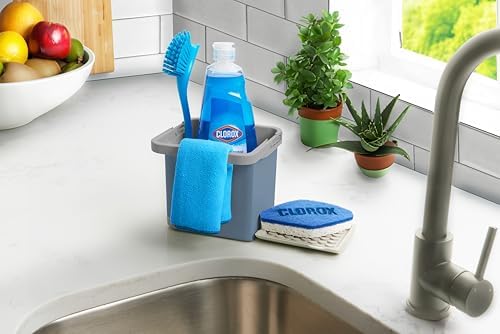 CLOROX KEPTCLEAN KITCHEN SINK ORGANIZER SPACE - STEEL BLUE - Like New