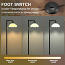 Aulaxyee Floor Lamps Living Room Flower Standing Lamp Foot Switch 76" - Black - Like New