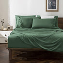 QJ231018-017 HORBAUNAL 2 Pack Twin Flat Bed Bed Sheets 1800 Thread Count Green - Like New
