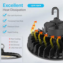 BULBEATS HYPERLITE LED UFO HIGH BAY LIGHTS 250W 1-10V DIMMABLE 5000K 2PK - BLACK - Brand New