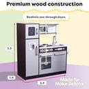 KidKraft Uptown Espresso Wooden Play Kitchen with Play Phone - Espresso - Like New