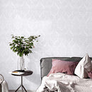 Blooming Wall Peel Stick Roll White Damasks 14.5 Square Ft B08LLF71HH - Brand New