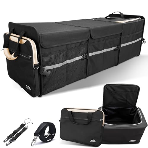 RHINOZERO TRUNK ORGANIZER | SEDAN SUV TRUCKS, DETACHABLE COOLER BAG - BLACK - XL - Like New