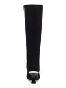 B0CGGV74CZ Alfani Womens Cecee Faux Suede Tall Knee-High Boots Black 5 - Brand New