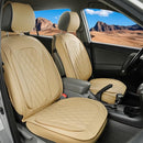 LINGVIDO FAUX LEATHER AUTOMOTIVE SEATS COVERS CARSEAT PROTECTOR 5P BEIGE - Like New